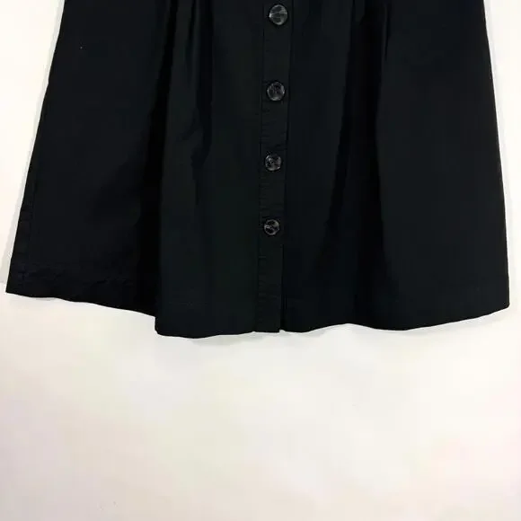 Trina Turk Women’s Size 8 Medium Black Cotton Blend Button Front A Line Skirt - Picture 6 of 10